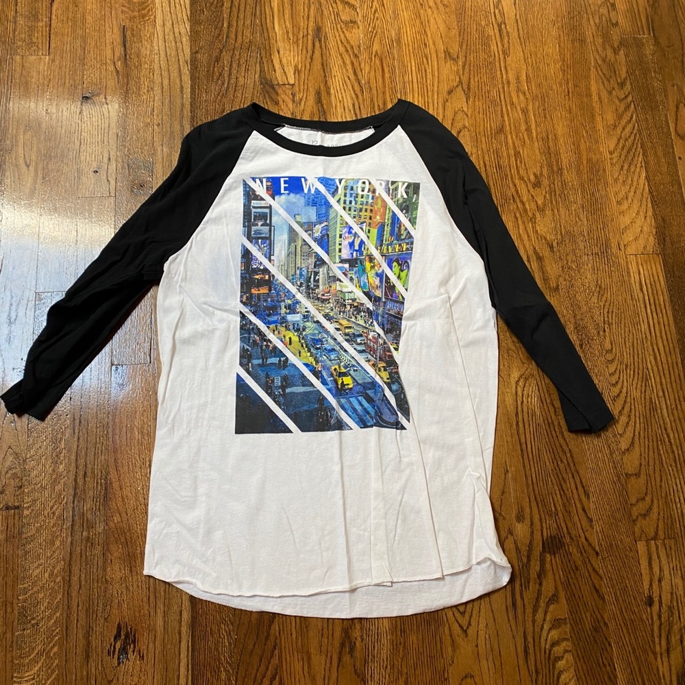 Bowery Men’s Large Baseball T-Shirt NYC New York